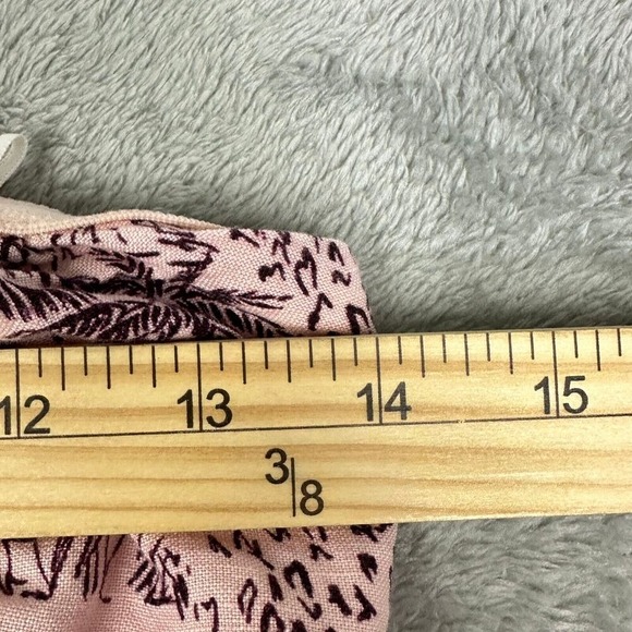 ASTR THE LABEL Pink Tropical Print Strapless Wide Leg Jumpsuit Size L - Picture 7 of 9